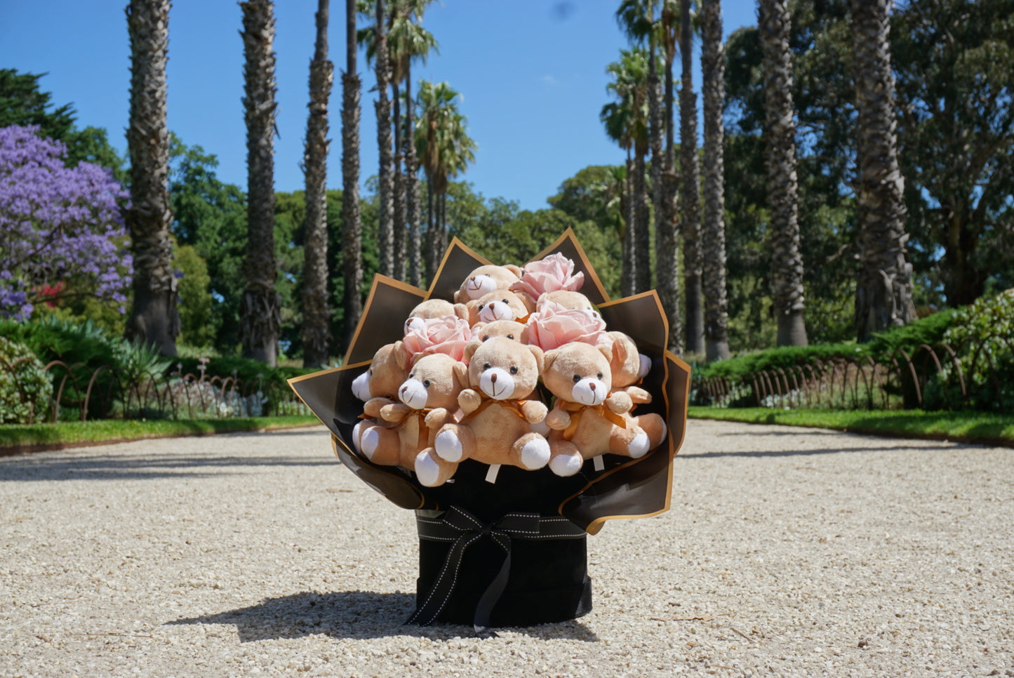 Black Teddy Bouquet